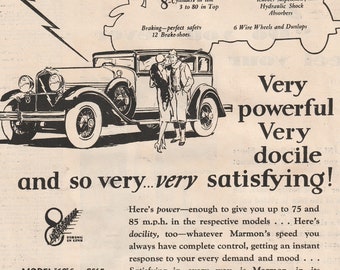 Vintage Old Transport Poster Marmon Automobile Print Art A4 A3 A2 A1
