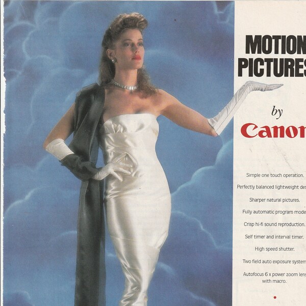 1988 CANON E70 VIDEO CAMERA magazine advert