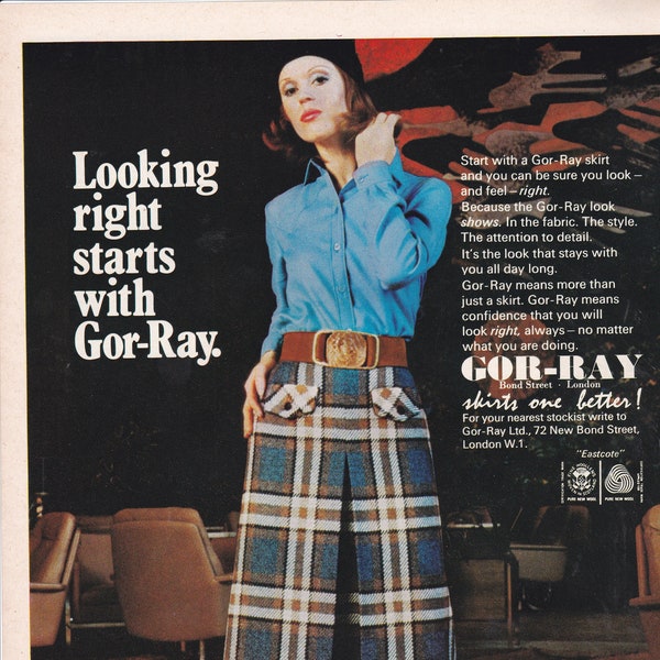 1970 GOR-RAY SKIRTS magazine advert