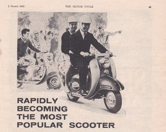 1961 BSA SUNBEAM M/SCOOTER magazine advert