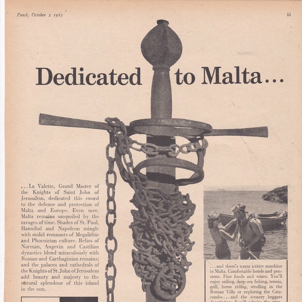 1963 MALTA/BEA magazine advert