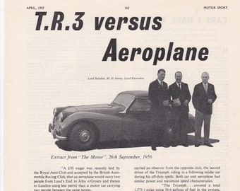 1957 TRIUMPH T.R.3 CAR magazine advert