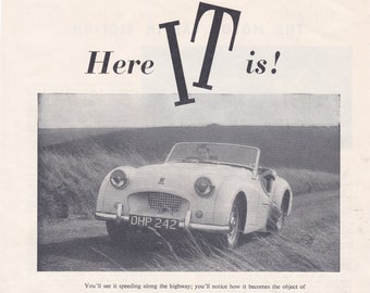 1955 TRIUMPH T.R.2. SPORTS car magazine advert