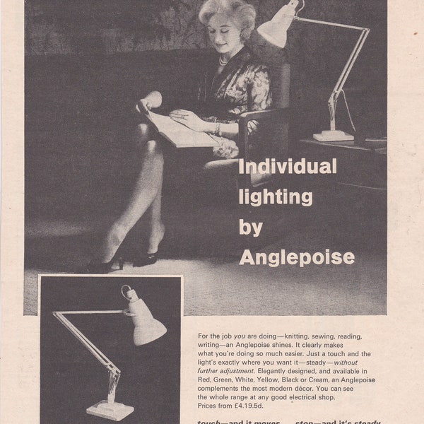 1965 ANGLEPOISE LAMP Magazine advert