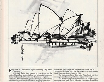1984 CATHAY PACIFIC AIRLINE magazine advert