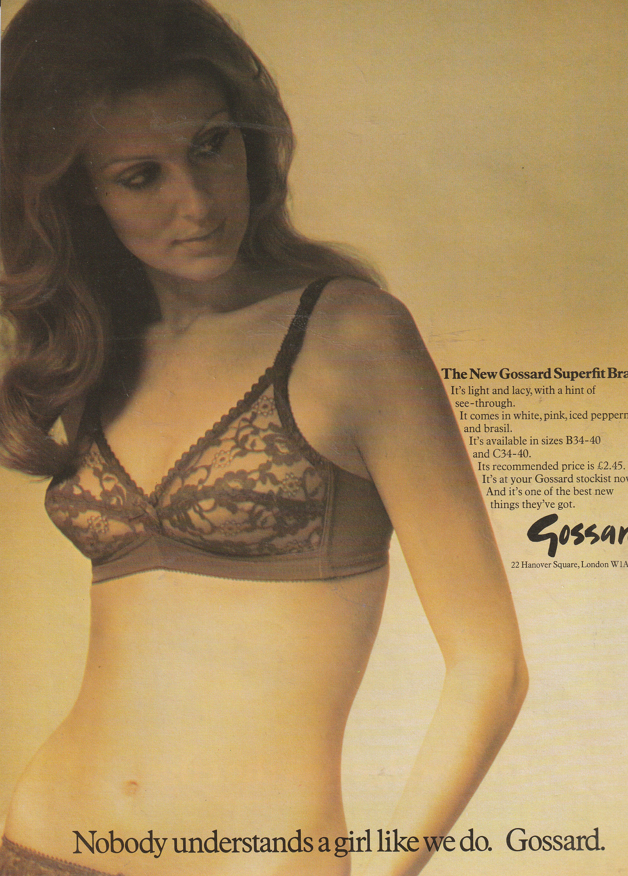 1975 GOSSARD SUPERFIT BRA Magazine Advert -  Ireland