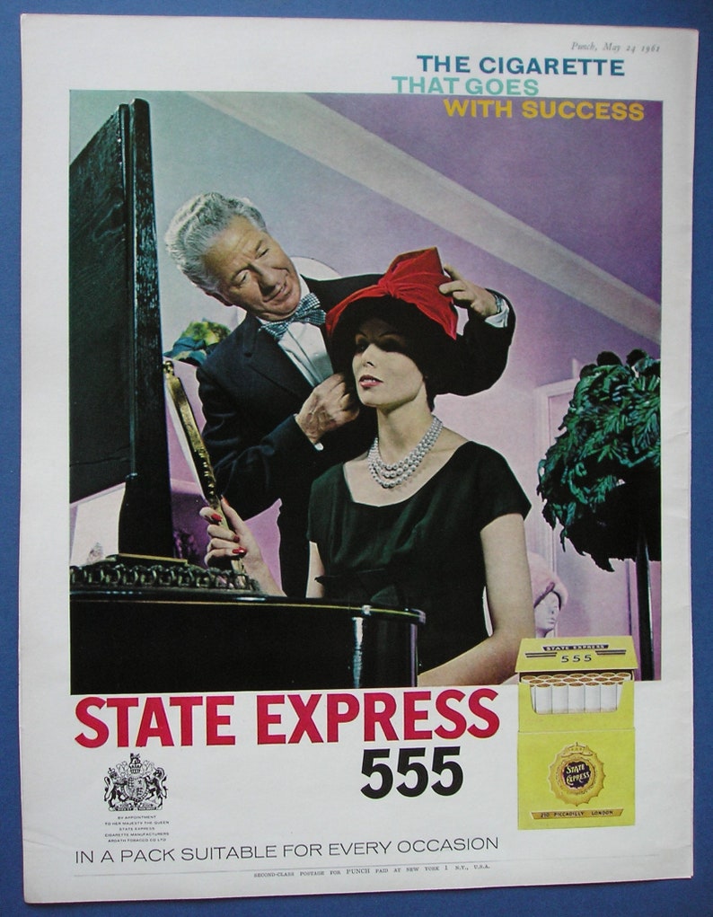1961 STATE EXPRESS 555 CIGARETTES magazine advert image 1
