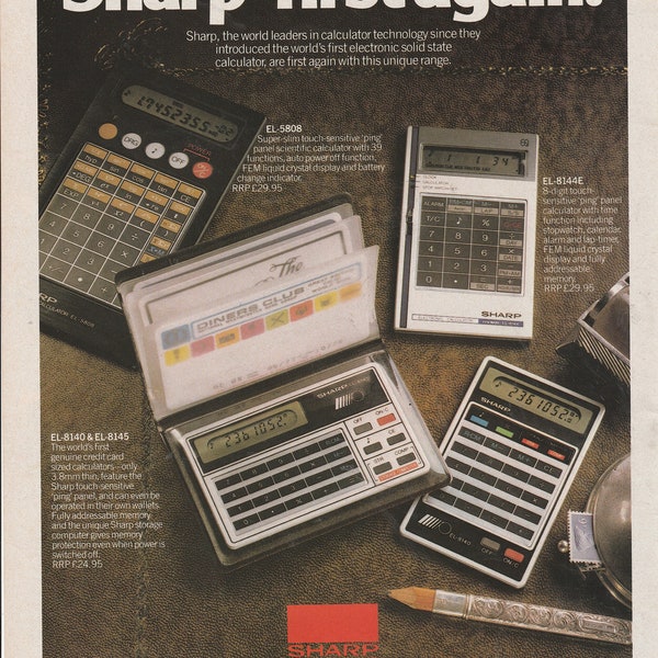 1978 SHARP CALCULATORS magazine advert