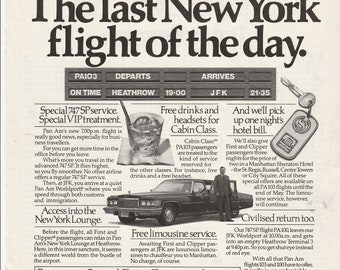 1983 PAN AM AIRLINES  magazine advert