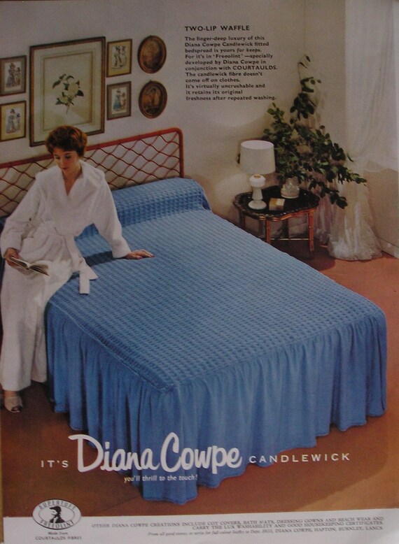 1959 DIANA COWPE CANDLEWICK Bedspreads Magazine Advert Etsy UK