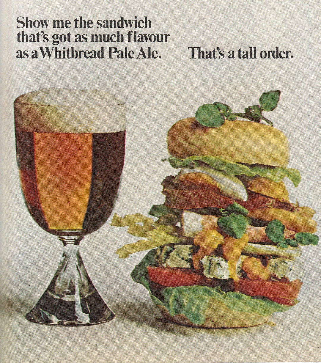 1968 WHITBREAD PALE ALE Magazine Advert Etsy