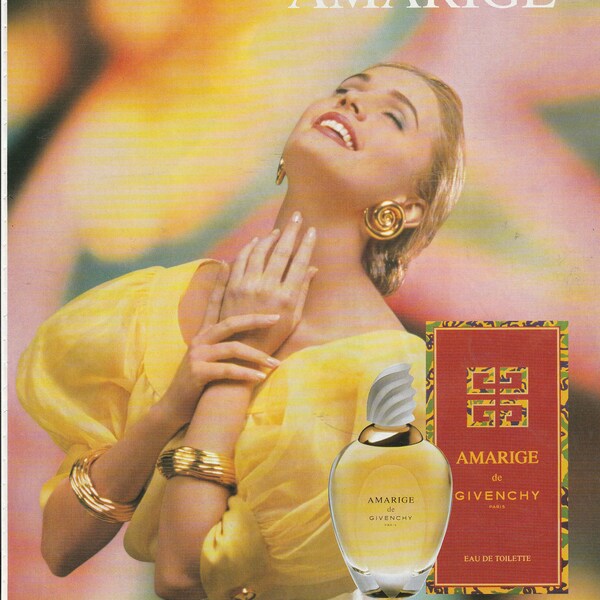 1992 GIVENCHY 'AMARIGE' eau de toilete magazine advert