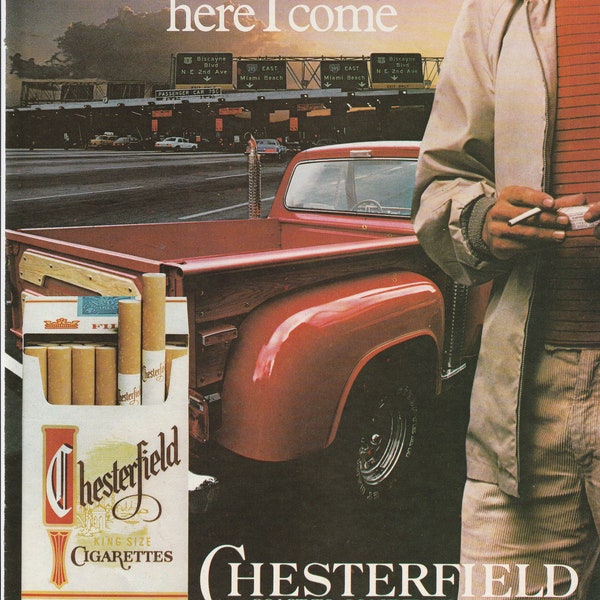 1980 CHESTERFIELD CIGARETTES magazine advert