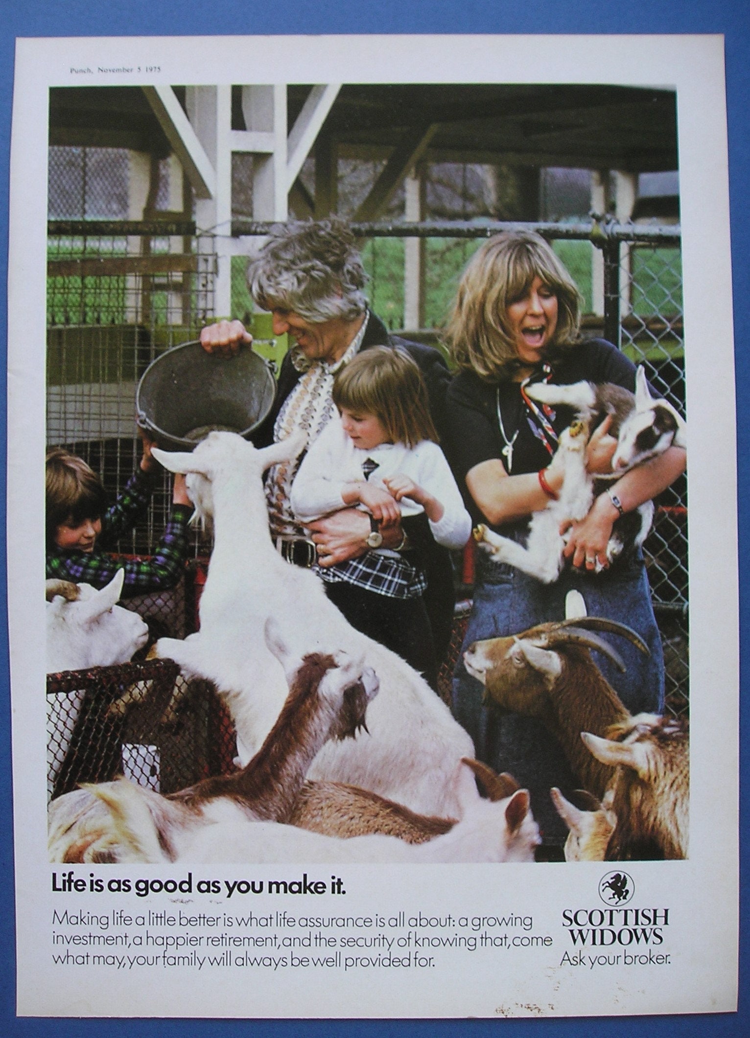 1975 SCOTTISH WIDOWS INSURANCE magazine advert Etsy