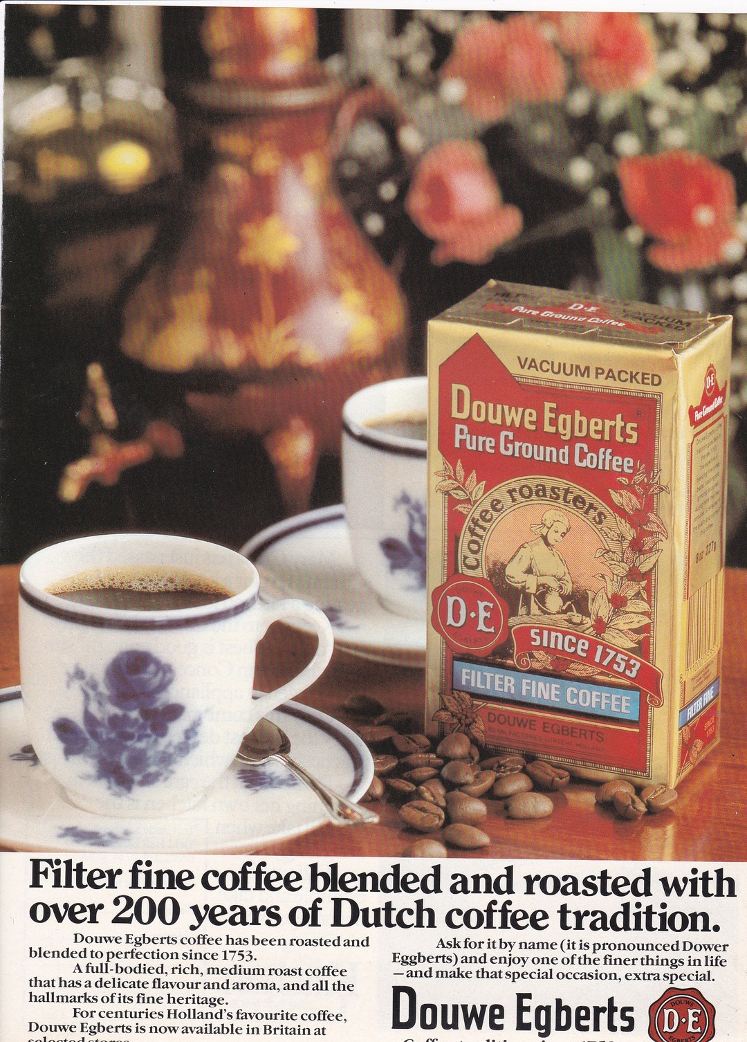 1981 DOUWE EGBERTS COFFEE Magazine Advert Etsy