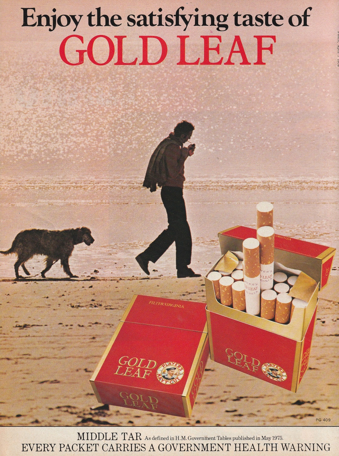 1976 GOLD LEAF CIGARETTES Magazine Advert Etsy