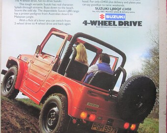 1980 SUZUKI LJ80QF motor car magazine advert