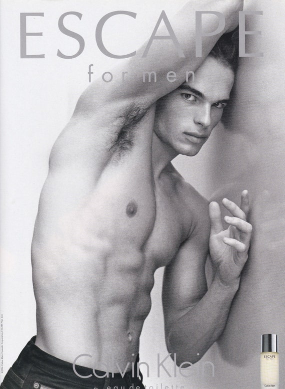1996 CALVIN KLEIN ESCAPE Eau De Toilette Magazine Advert 