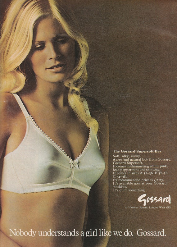 1974 GOSSARD SUPERSOFT BRA magazine advert