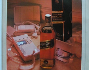 1985 JOHNNIE WALKER Black Label Whisky Anzeige