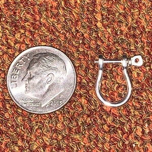 Sterling silver 1/2” shackle earring