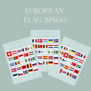 EUROPEAN FLAG BINGO Printable Great for Classroom