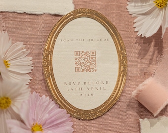 Whimsical Wedding RSVP Invitation Card - DIY Fully Editable on Canva and Print at Home!