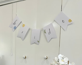 Italian Riviera 'Bride to be' DIY bunting printable template