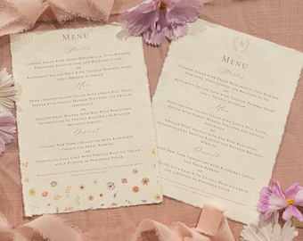 Whimsical Wedding Menu Templates - DIY 2x Fully Editable on Canva and Print at Home Templates!