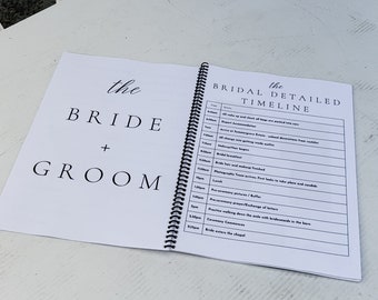 de Cartable du jour du mariage | Plus de 50 pages | Entièrement personnalisable sur Canvas !