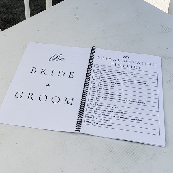 Day of Wedding Binder Template | 50+ pages | Fully Customizable in Canva!