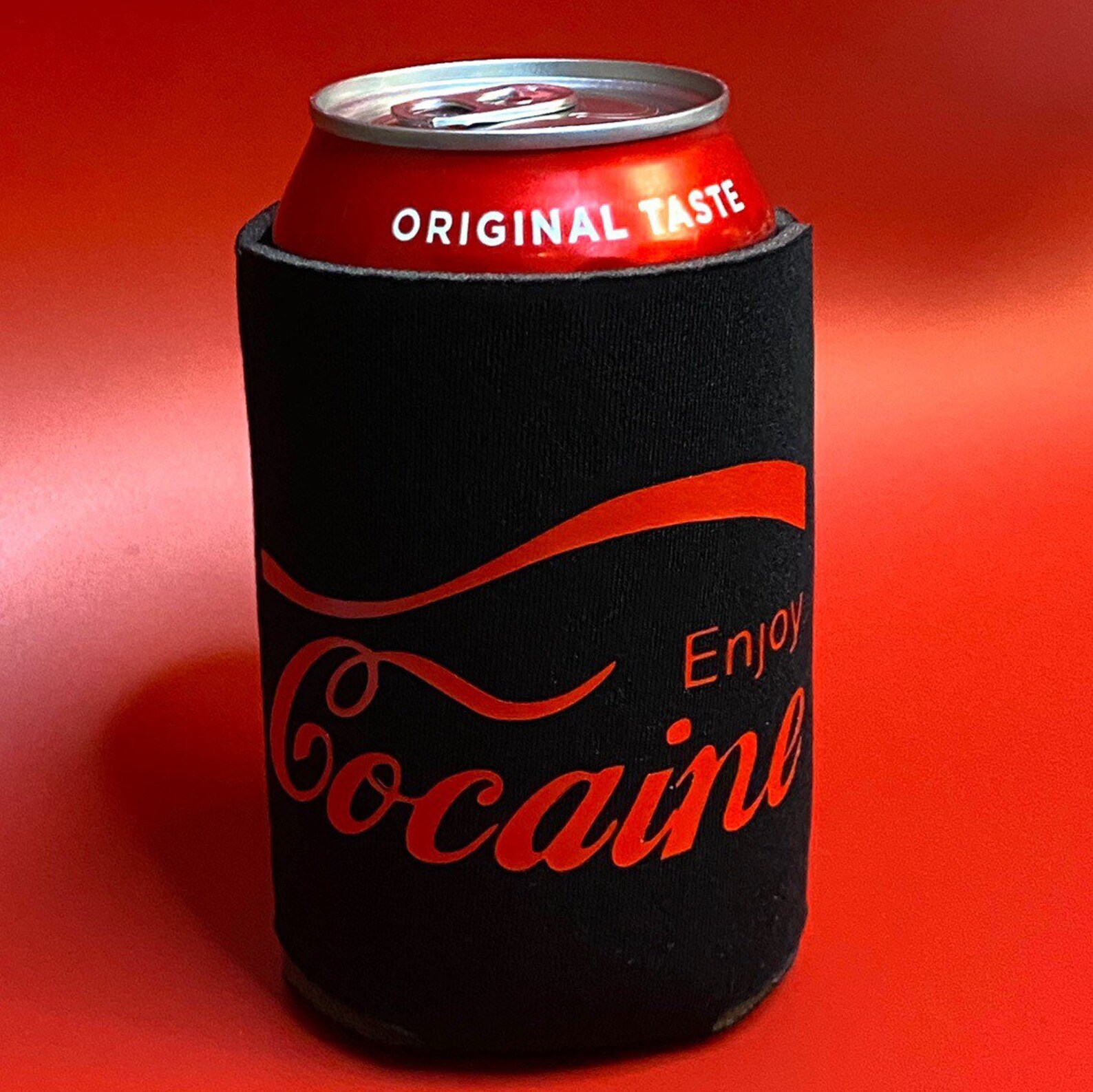 Enjoy cocaine beer / drink coozie Etsy