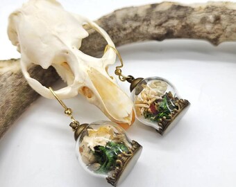 Mouse Bone Witch Ball Earrings