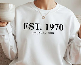 1970 Birthday Sweatshirt, Vintage 55th Birthday Gift, Born In 1970 Sweatshirt, Vintage Gift Idea, 55 Year Old Gift, Milestone Birthday Shirt