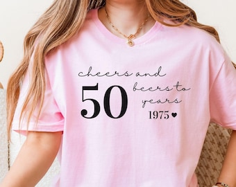 50th Birthday Shirt, 1975 Birthday Shirt, Born In 1975 Shirt, 50th Birthday Gift For Women, 50th Party Outfit, Funny 50th Birthday Shirt