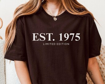 50th Birthday Shirt, 1975 Birthday Shirt, Born In 1975 Shirt, Vintage 1975 Birthday Tee, Limited Edition 1975 Shirt, 50 Years Birthday Shirt