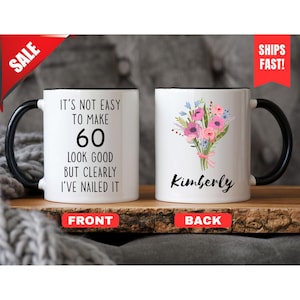 60th Birthday Mug, Personalized Birthday Gift, 1965 Mug Gift, 60th Birthday Gift For Women, Funny 60th Mug,Custom Gift For 60 Year Old Women