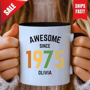 50th Birthday Gift For Men, Funny 50th Birthday Mug, Funny Gift for 50 Year Old, Grandad 50th Mug, 50th Mug for Him, 1975 Coffee Mug
