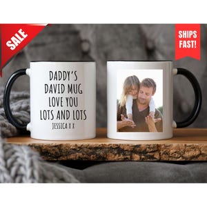 Personalized Photo And Text Travel Mug, Customized Dad Mug, Father's Day Gift,  Personalized Fathers Day Travel Mug, Dad Mug, Gift For Daddy