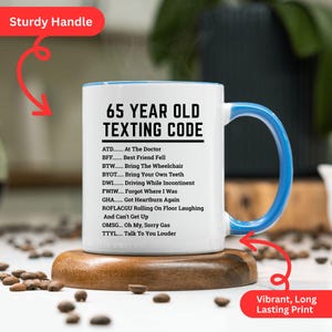 Funny 65th Birthday Mug, Funny Gift for 65 Year Old, 65th Birthday Gift, 65 Birthday Coffee Mug, Funny 65th Birthday Gift, 1960 Coffee Mug image 2
