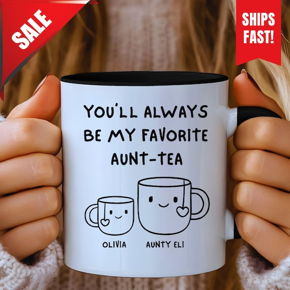 Funny Best Aunt Mug Personalized Gift, Cool Aunt Era Style (customizable,  Ceramic, Dishwasher Safe) - Etsy