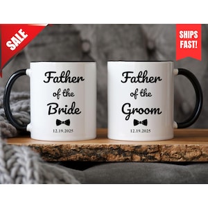 Personalized Father Of The Bride Gift, Gift For Father Of The Groom, Father In Law Gift, Father Of The Groom Coffee Mug, Gift From Bride