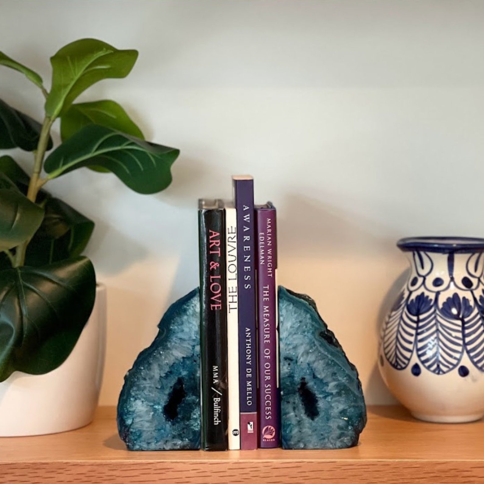 Natural Agate bookends
