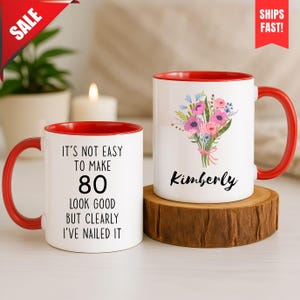 80th Birthday Mug, Personalized Birthday Gift, 1945 Mug Gift, 80th Birthday Gift For Women, Funny 80th Mug,Custom Gift For 80 Year Old Women