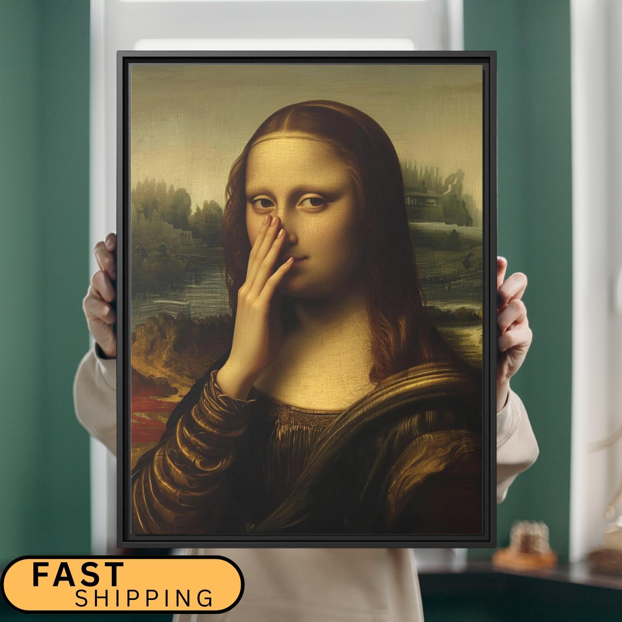 Art Drôle De Salle De Bain Puant | Chef-d'oeuvre Dégoûté De Mona Lisa | Décoration De Salle De Bain Créative Et Vintage Pour La Maison | Téléchargement Numérique - France