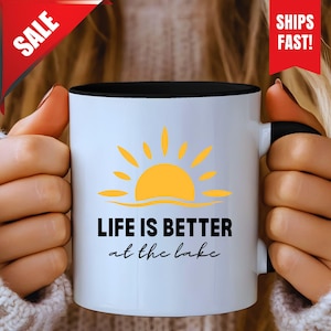 Lake Travel Mug, Custom Lake Coffee Mug, Lake House Gifts, Lake Theme Coffee Mug, Lake Mug Gift Idea, Summer Novelty Gift, Lake Lover Gift