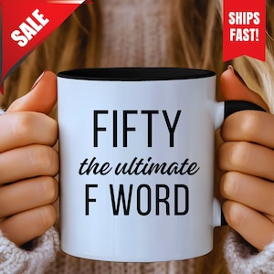 Funny 50th Birthday Gift Mug, 50th Birthday Gift For Women, 50th Birthday Ideas, 1975 Birthday Gift, Turning 50 Gift, Birthday Gift For 50
