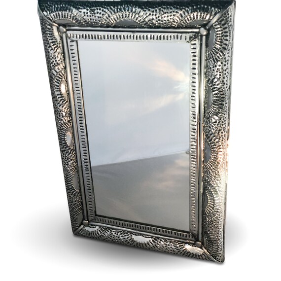 Home Kitchen Handcrafted Mexican Tin Mirror Frame Handmade Handcrafted Mexican Tin Mirror Frame