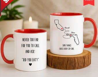 Tazza per migliori amici a distanza, regalo di amicizia personalizzato, regalo per amici lontani, tazza da caffè con mappa dello stato, ricordo per migliori amici, regalo personalizzato