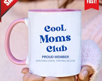 Cool Moms Club Mug, New Parent Gift For New Mom, New Mom Mug For Mom, Funny Mom Gift For Mom Friend, Expecting Mom Gift, Funny Mom Cup